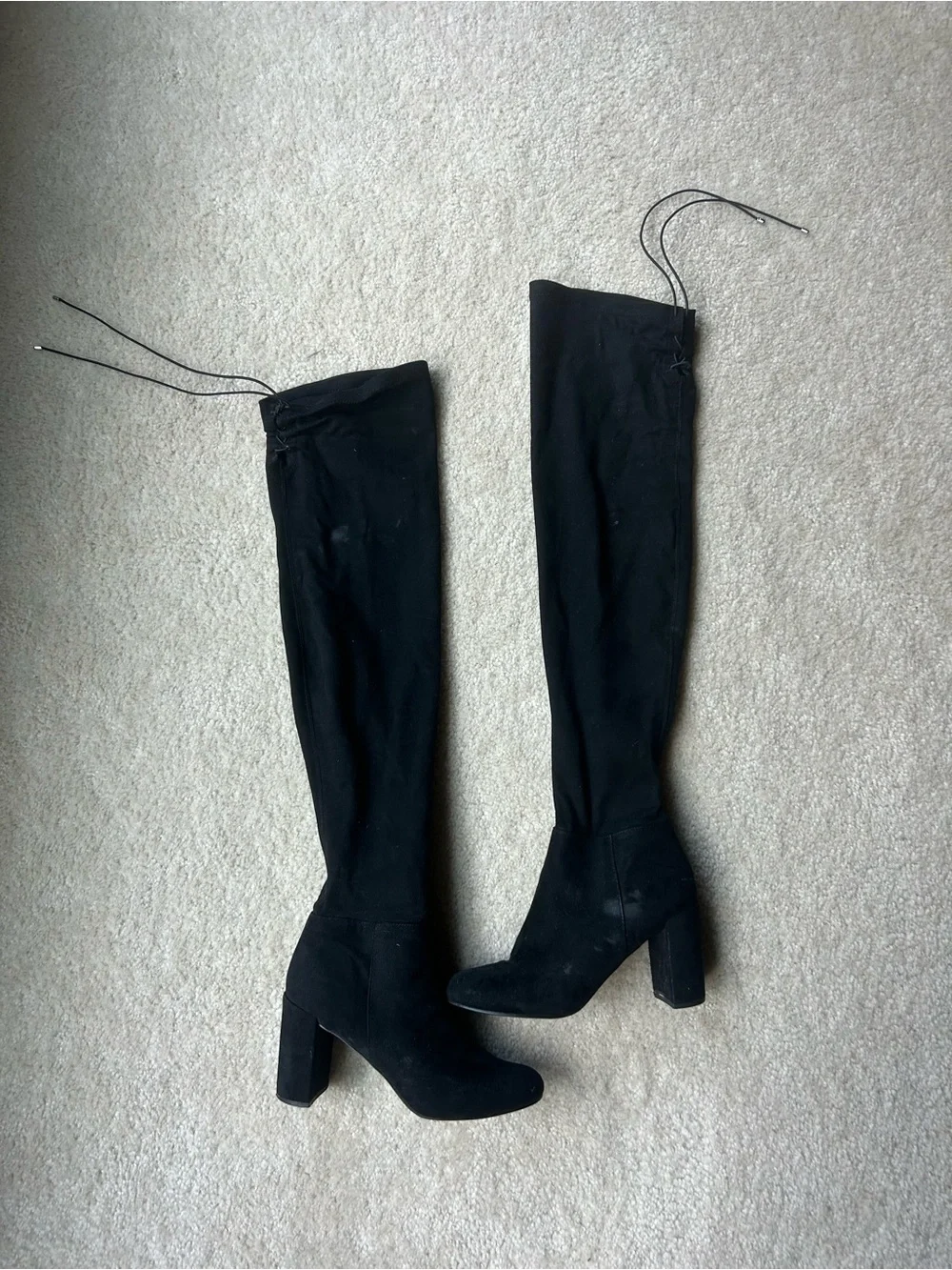 Women’s Black Over-the-Knee Block Heel Boots